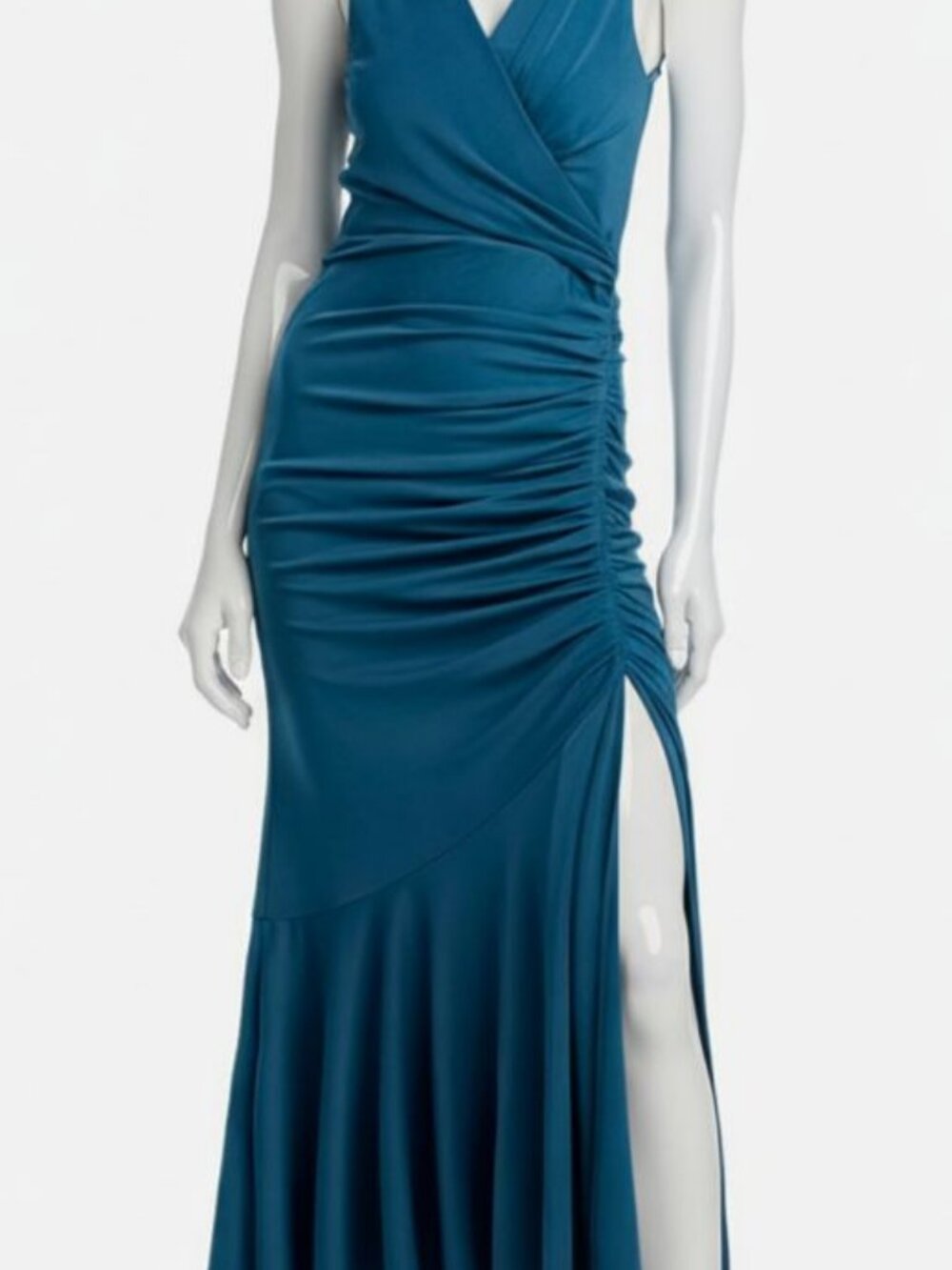Cinq à Sept Women's Blue Mika V-Neck Sleeveless Midi Dress Size 8